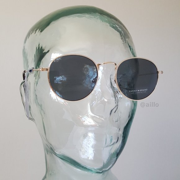 Lucky 🍀 Brand NELSON GOLD Wire Round Sunglasses